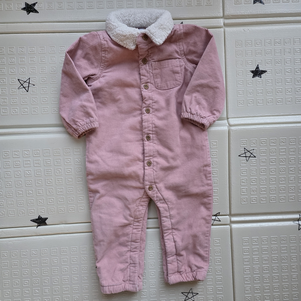 Pink Kids One Piece with White Collar